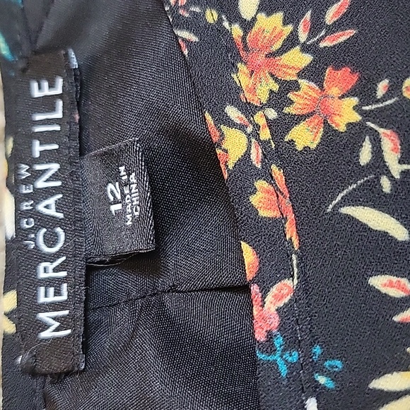 J. Crew Mercantile Tulip Hem Versailles Floral Print Dress Size 12 - Picture 3 of 6